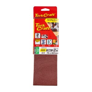 SANDING BELT 75 X 457MM 120GRIT 2/PACK
