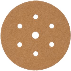 GOLD DISC (50 PIECES) 40 GRIT 150MM X 6+1 HOLES HOOK AND LOOP