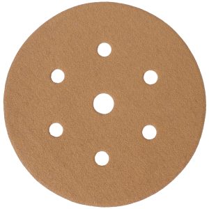 GOLD DISC (50 PIECES) 120 GRIT 150MM X 6+1 HOLES HOOK AND LOOP
