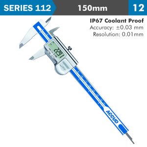 DIG. CALIPER 150MM 0.03MM ACC. IP67 LEVEL 0.01MM RES.