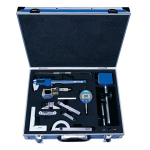 12PC MEASURING SET CALIPER MICROMETER MAG. STAND 3 X GAUGES SCRIBER DE