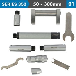 TUBULAR INSIDE MICROMETER 50-300MM 0.01MM GRAD. EXTENSION RODS: 13