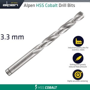 HSS COBALT DIN 338 3.3MM BULK