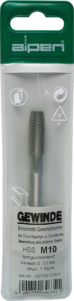 TAP 4MM HSS IN POUCH 0.7MM PITCH