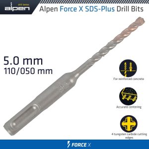 FORCE X 5.0 x 110/050 SDS-PLUS REBAR DRILL BIT X4 CUTTING EDGES - BULK