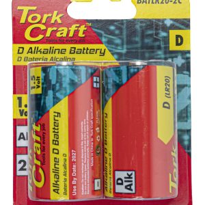 BATTERY D 1.5V 2 PACK CARDED ALKALINE