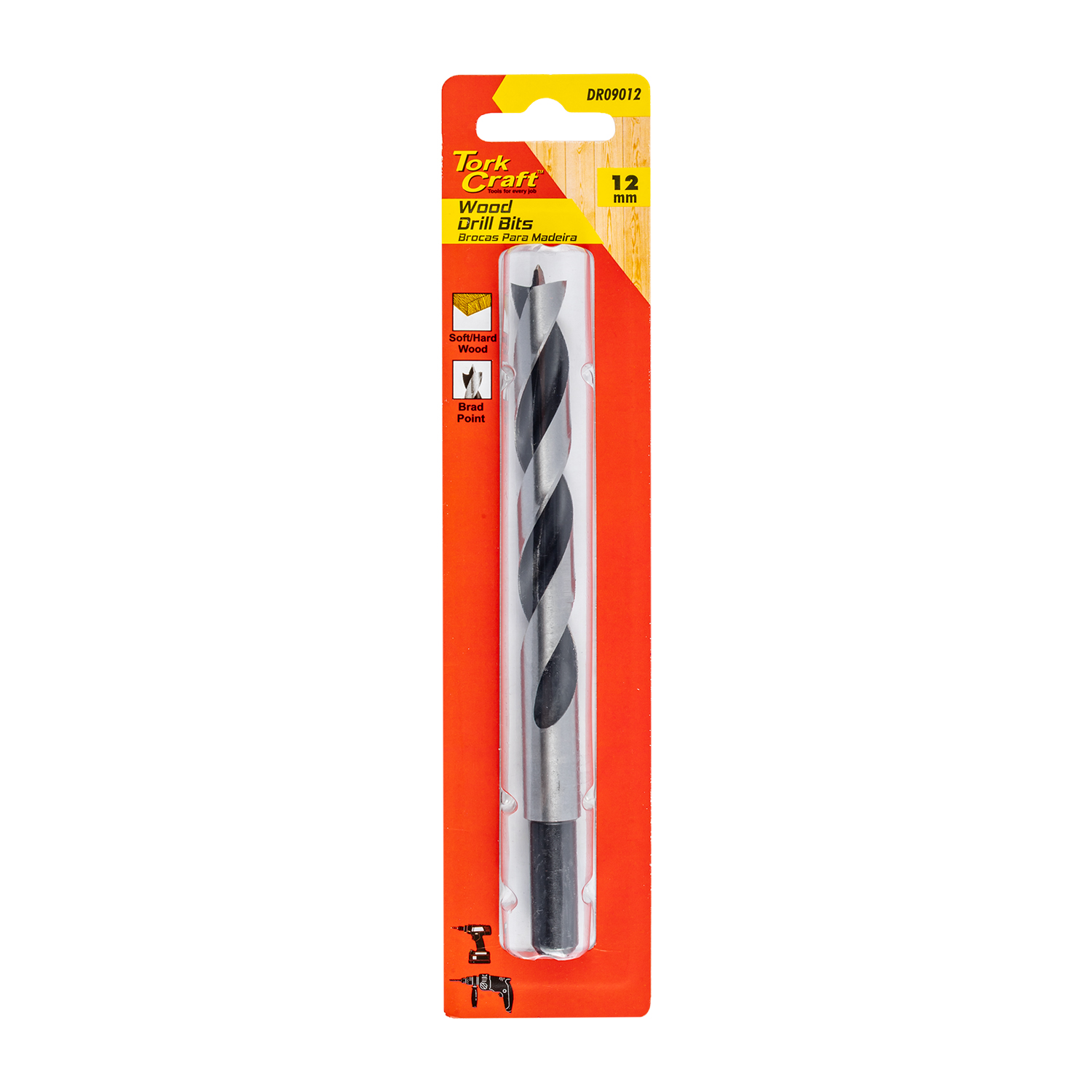 DRILL BIT WOOD 12.0MM X 150MM 1/CARD