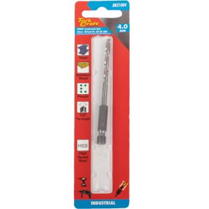 DRILL HSS 4.0MM 135DEG 1/CARD HEX SHANK INDUSTRIAL BIT
