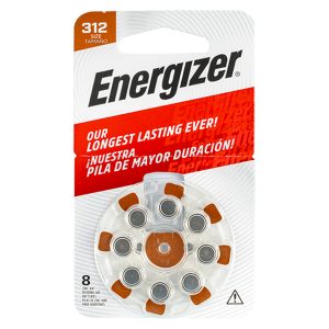 HEARING AID BATTERY 312 BROWN-8PACK ZINC AIRENERGIZER