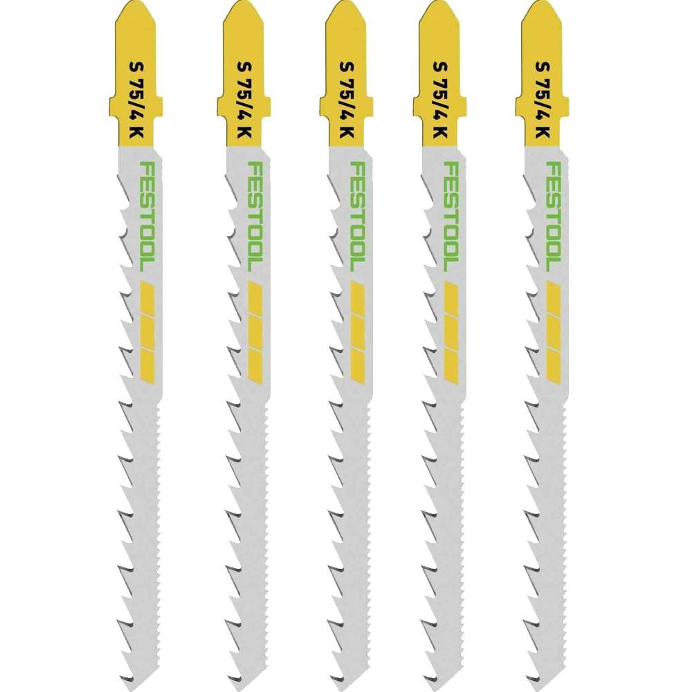 JIGSAW BLADE WOOD CURVES S 75-4 K-5 (5 P