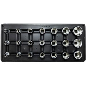 FIXMAN TRAY 21 PIECE 1/2' DRIVE SOCKETS