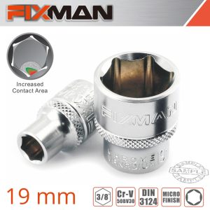 FIXMAN 3/8' DRIVE HEX SOCKET 19MM