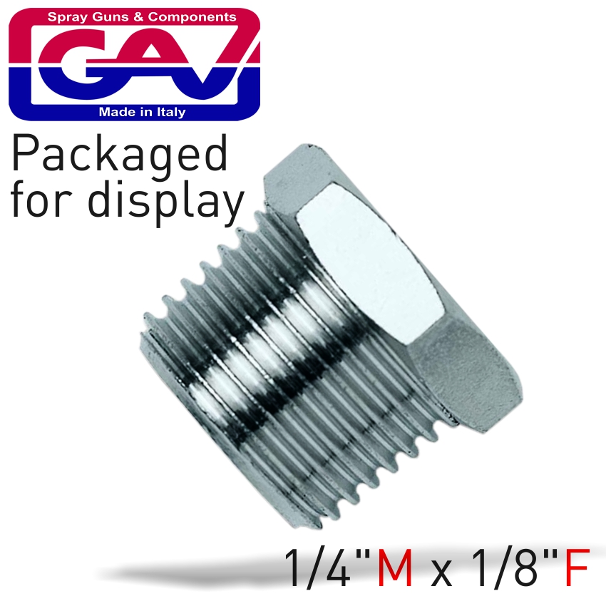 TAPER REDUCER BUSH 1/4 X 1/8 M/F PACKAGED