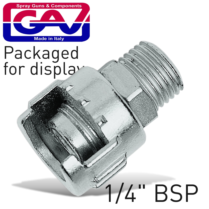 NIPPLE WITH METAL RING 1/4'M FOR BAYONET COUPLINGS PACKAGED