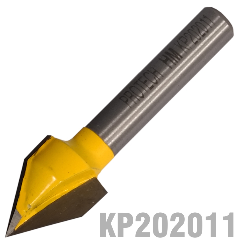 V-GROOVE 1/2' X 5/8' 60 DEGREE 1/4' SHANK