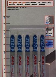 JIGSAW BLADE T-SHANK 75MM METAL 18TPI T118EF