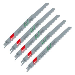 SABRE SAW BLADE 210MM 7TPI 5/PACK WOOD CLEAN CUT S2345X