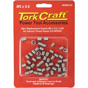 THREAD REPAIR M5 X 0.8 X 10MM REPL INSERTS FOR NR5005 50PCS