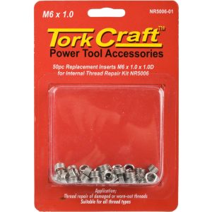 THREAD REPAIR M6 X 1.0 X 6MM REPL INSERTS FOR NR5006 50PCS