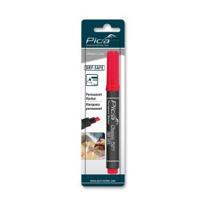 PERMANENT MARKER 2-6MM CHISEL TIP RED BLISTER