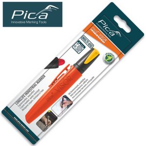 PICA VISOR PERMANENT MARKER 10MM TIP YELLOW IN BLISTER