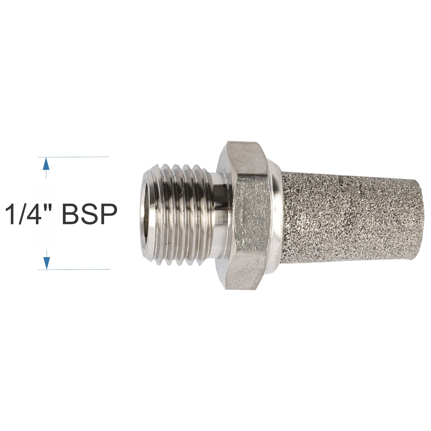 MUFFLER METAL CONICAL 1/4' MALE