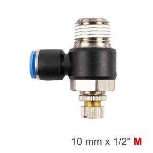 FLOW CONTROL SWIV. ELBOW PU 10MM X 1/2' M