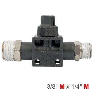 PU HOSE FITTING VALVE 3/8'M X 1/4'M