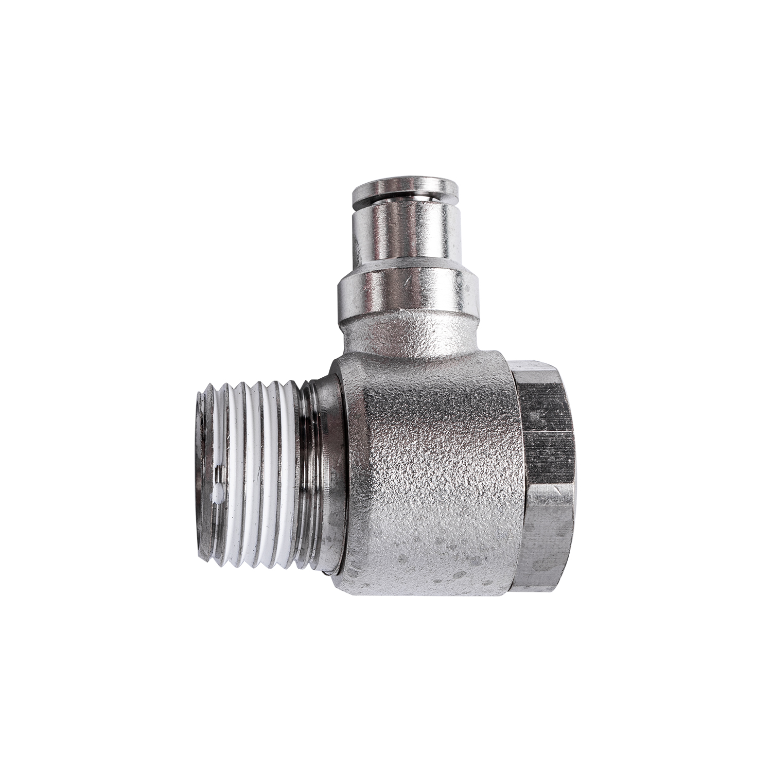 METAL SWIV. ELBOW 6MM X 1/2' M
