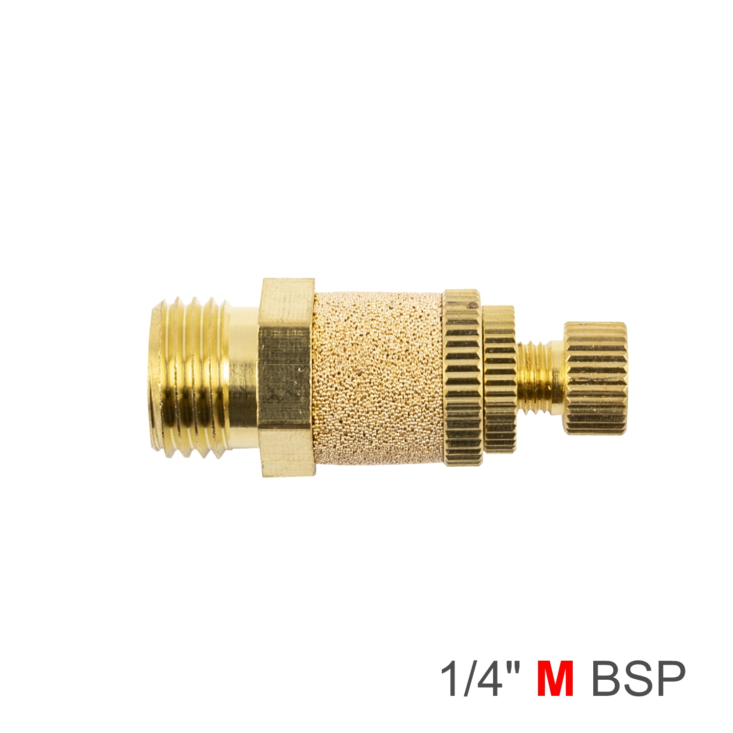 FLOW CONTROL SILENCER BRASS 1/4' M