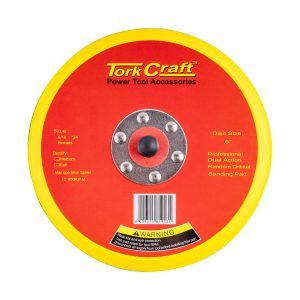 DA SANDER PAD HOOK AND LOOP 5 16 - 24UNF MED SOFT NO HOLES 150MM 6'