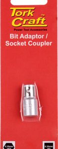 SOCKET ADAPTOR COUPLER 1/4'F SQ X 1/4'F HEX CARDED