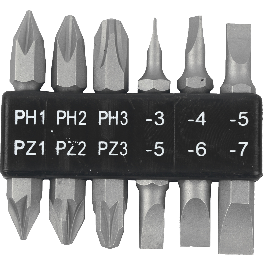 6PC 45MM DOUBLE END BIT SET PH1
