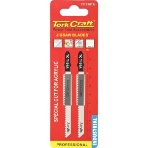 T-SHANK JIGSAW BLADE FOR ACRYLIC 2.0MM 12TPI 100MM 2PC