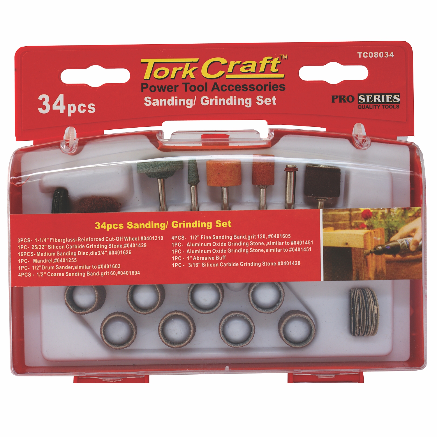 SANDING & GRINDING SET 34 PCE MINI
