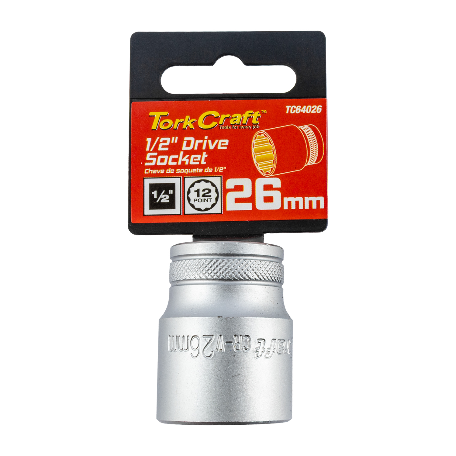 SOCKET 26MM X 41.8MM 1/2' DRIVE CRV 12 POINT
