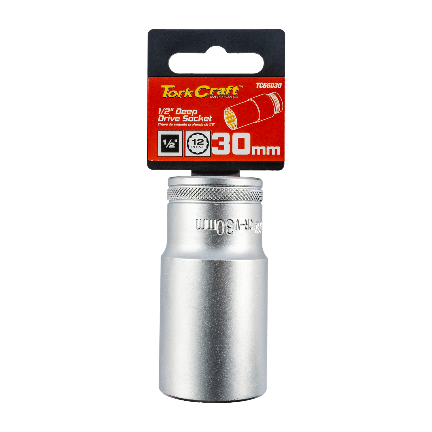 SOCKET 30MM 1/2' DR DEEP SOCKET CRV 12 POINT