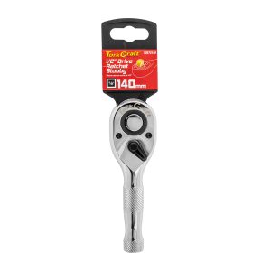 RATCHET STUBBY 140MM 1/2' DRIVE STEEL HANDLE