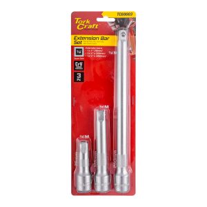 EXTENTION BAR 3PC SET 1/2' 75 125 250MM SOCKET