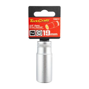 DEEP SOCKET 3/8'DR 19MM 12PT CRV