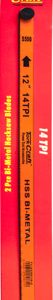 2PC HACKSAW BLADE BI-METAL 14TX300 HANGING CARD