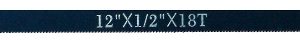 HACKSAW BLADE BI-METAL 18T X 300MM