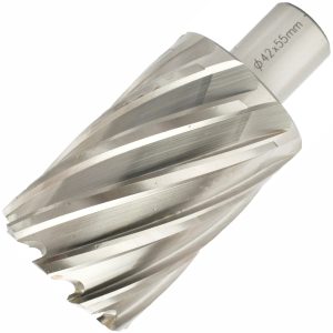 ANNULAR HOLE CUTTER HSS 42 X 55MM WELD SHANK 19.05MM