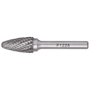ROTARY BURR TUNGSTEN 12X25X6MM CONICAL ROUND POINT