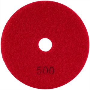 100MM DIAMOND WET POLISHING PAD 500 GRIT RED