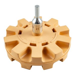 RUBBER ERASER WHEEL SERRATED 100MM X 6MM SPINDLE