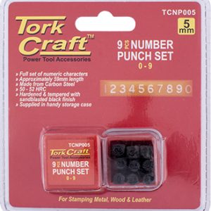 NUMBER PUNCH SET 5MM (0-9MM) BLACK FINISH