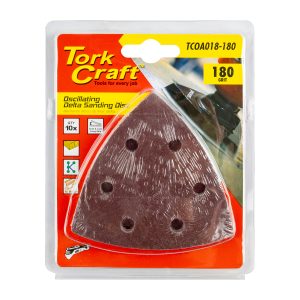 OSCILLATING SANDPAPER A/O 93MM 10PC DELTA SHAPE 180GRIT