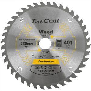 BLADE CONTRACTOR 230 X 40T 30/1/20/16 CIRCULAR SAW TCT
