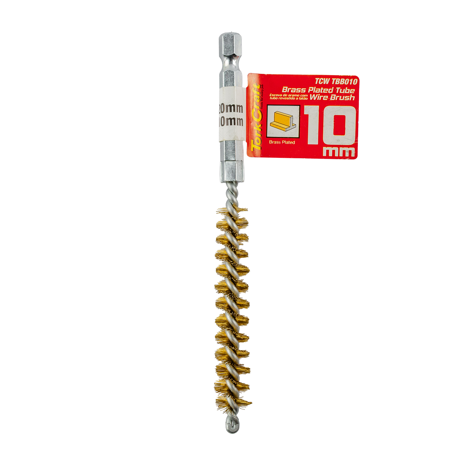 TUBE BRUSH 10MM X 120MM BRASS WIRE 6